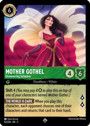 Mother Gothel - Unwavering Schemer (92/204) - Shimmering Skies Cold Foil - Single Cards