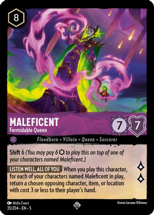 Maleficent - Formidable Queen (35/204) - Shimmering Skies Cold Foil - Single Cards
