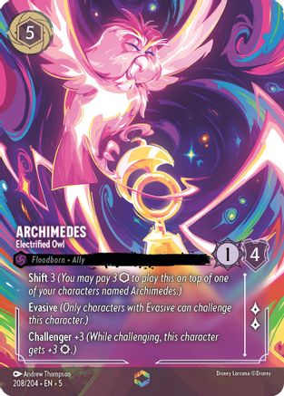 Archimedes - Electrified Owl (Enchanted) (208/204) - Shimmering Skies Holofoil - Single Cards