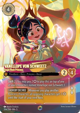 Vanellope von Schweetz - Sugar Rush Princess (Enchanted) (206/204) - Shimmering Skies Holofoil - Single Cards