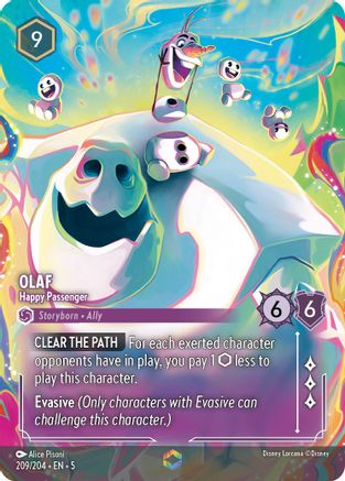 Olaf - Happy Passenger (Enchanted) (209/204) - Shimmering Skies Holofoil - Single Cards