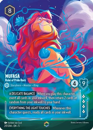 Mufasa - Ruler of Pride Rock (Enchanted) (217/204) - Shimmering Skies Holofoil - Single Cards