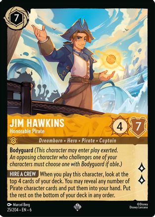 Jim Hawkins - Honorable Pirate (25/204) - Azurite Sea Cold Foil - Single Cards