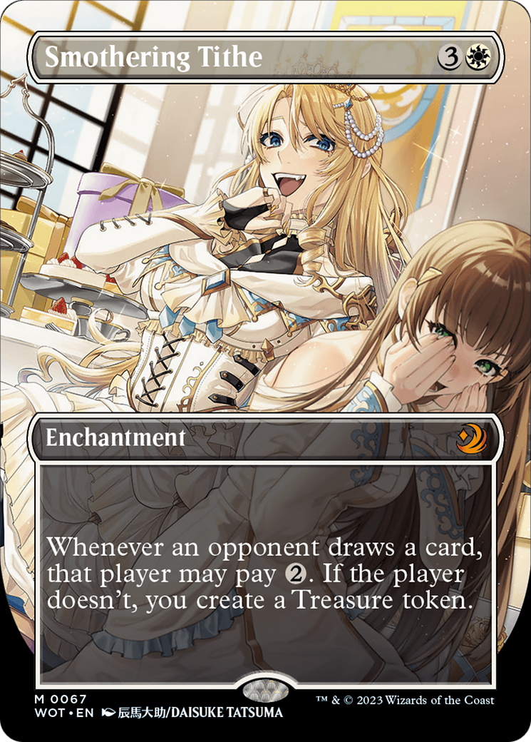 FOIL Smothering Tithe (Anime Borderless) (WOT-067) - Wilds of Eldraine: Enchanting Tales - Magic The Gathering - Single Cards