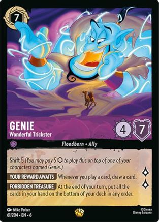 Genie - Wonderful Trickster (61/204) - Azurite Sea Cold Foil - Single Cards