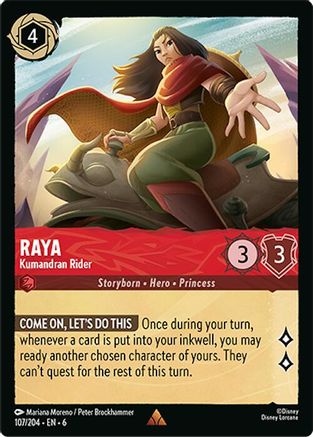 Raya - Kumandran Rider (107/204) - Azurite Sea Cold Foil - Single Cards