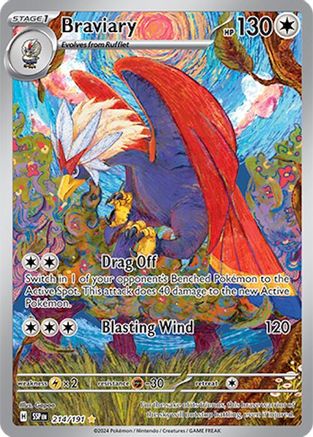 Braviary 214 - SV08 Surging Sparks Holofoil - Single Cards