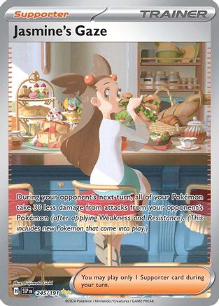 Jasmine's Gaze 245 - SV08 Surging Sparks Holofoil - Single Cards