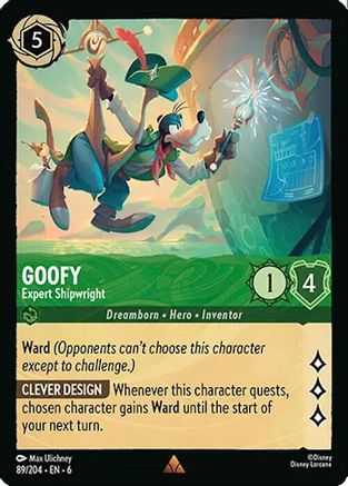 Goofy - Expert Shipwright (89/204) - Azurite Sea Cold Foil - Single Cards