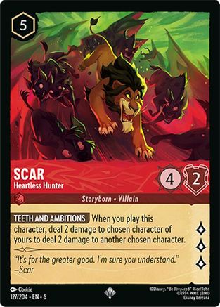 Scar - Heartless Hunter (127/204) - Azurite Sea Cold Foil - Single Cards