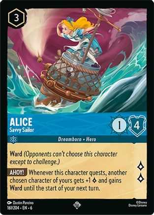 Alice - Savvy Sailor (161/204) - Azurite Sea Cold Foil - Single Cards