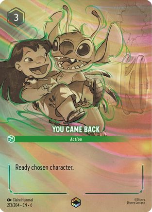 You Came Back (Enchanted) (213/204) - Azurite Sea Holofoil - Single Cards