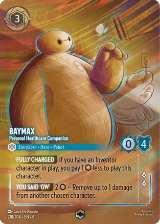 Baymax - Personal Healthcare Companion (Enchanted) (218/204) - Azurite Sea Holofoil - Single Cards