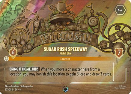 Sugar Rush Speedway - Finish Line (Enchanted) (207/204) - Azurite Sea Holofoil - Single Cards