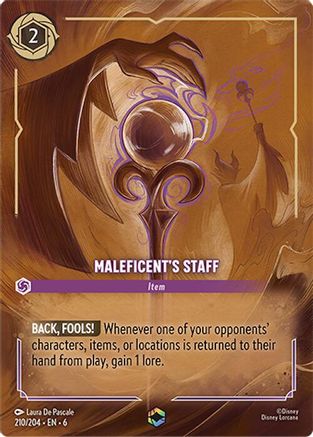 Maleficent's Staff (Enchanted) (210/204) - Azurite Sea Holofoil - Single Cards