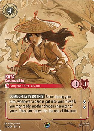 Raya - Kumandran Rider (Enchanted) (214/204) - Azurite Sea Holofoil - Single Cards