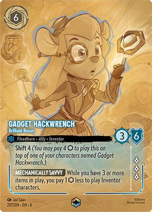 Gadget Hackwrench - Brilliant Bosun (Enchanted) (217/204) - Azurite Sea Holofoil - Single Cards