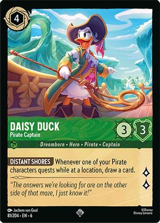 Daisy Duck - Pirate Captain (81/204) - Azurite Sea Cold Foil - Single Cards