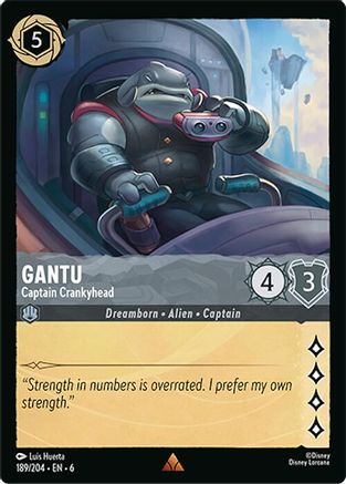 Gantu - Captain Crankyhead (189/204) - Azurite Sea Cold Foil - Single Cards