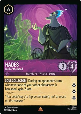 Hades - Lord of the Dead (36/204) - Azurite Sea Cold Foil - Single Cards