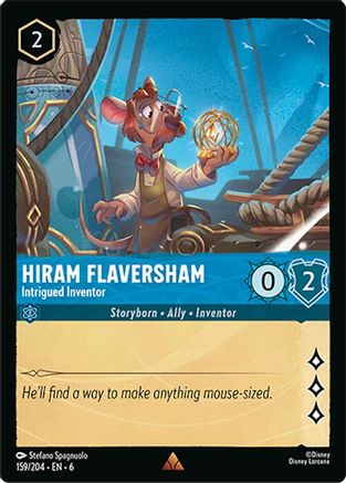Hiram Flaversham - Intrigued Inventor (159/204) - Azurite Sea Cold Foil - Single Cards