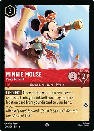 Minnie Mouse - Pirate Lookout (120/204) - Azurite Sea Cold Foil - Single Cards
