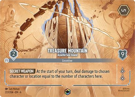 Treasure Mountain - Azurite Sea Island (Enchanted) (222/204) - Azurite Sea Holofoil - Single Cards