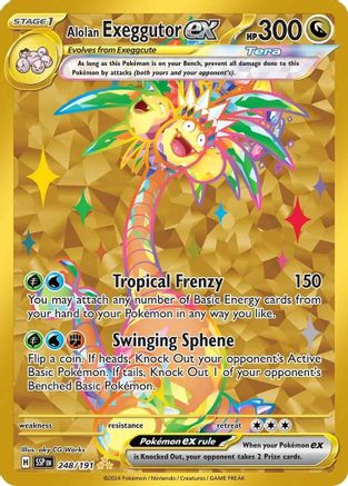Alolan Exeggutor ex - 248/191 248 - SV08 Surging Sparks Holofoil - Single Cards