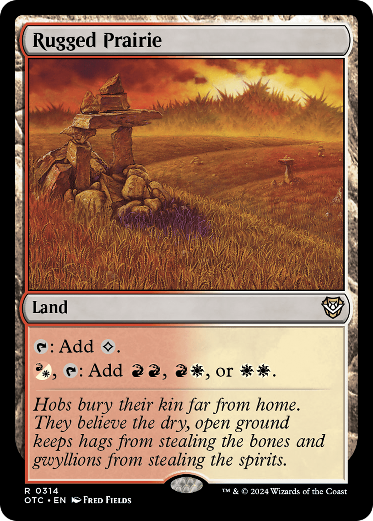 Rugged Prairie (OTC-314) - Outlaws of Thunder Junction Commander - Magic The Gathering - Single Cards