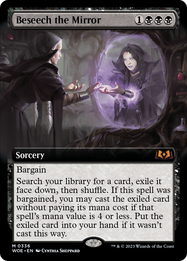 FOIL Beseech the Mirror (Extended Art) (WOE-336) - Wilds of Eldraine - Magic The Gathering - Single Cards