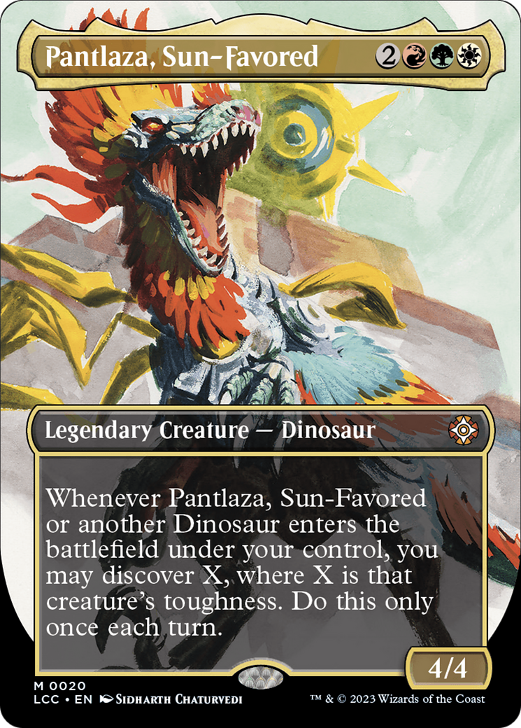 FOIL Pantlaza, Sun-Favored (Borderless) (LCC-020) - The Lost Caverns of Ixalan Commander - Magic The Gathering - Single Cards
