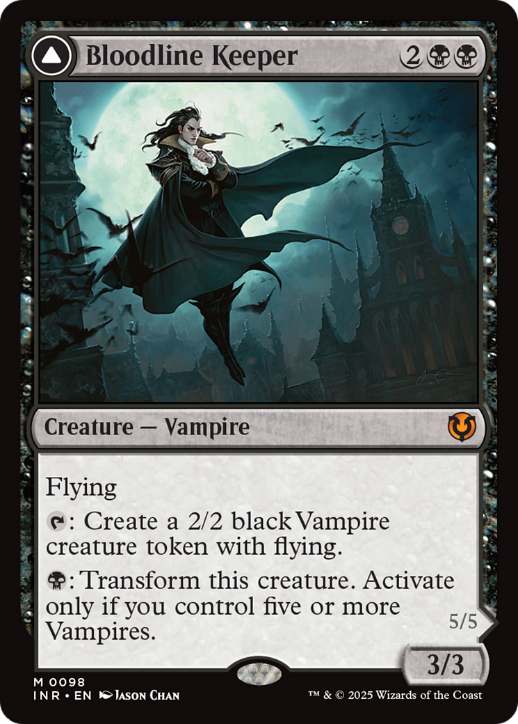 FOIL Bloodline Keeper // Lord of Lineage (INR-098) - Innistrad Remastered - Magic The Gathering - Single Cards