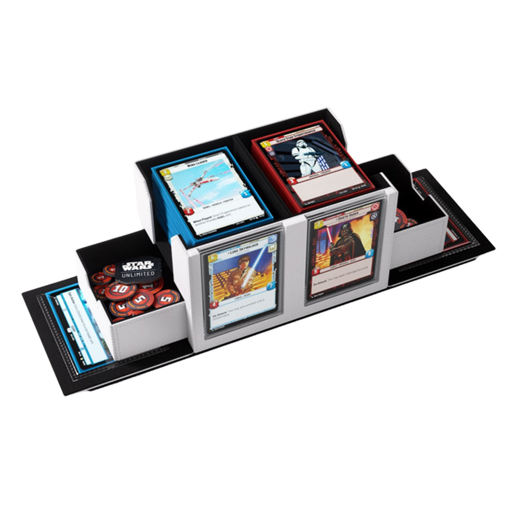 Gamegenic Star Wars Unlimited Double Deck Pod - White/Black - Deck Boxes - 6
