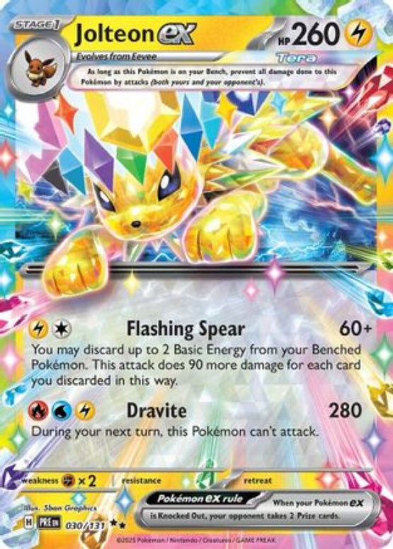 Jolteon ex - 030/131 30 - SV Prismatic Evolutions Pokemon - Single Cards