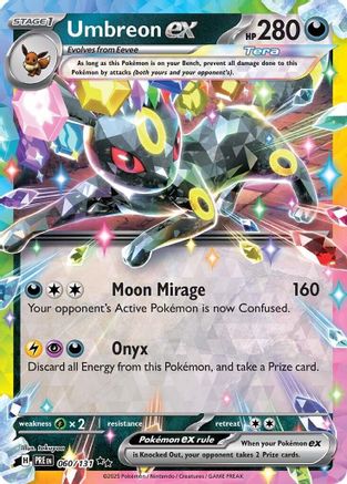 Umbreon ex - 060/131 60 - SV Prismatic Evolutions Pokemon - Single Cards
