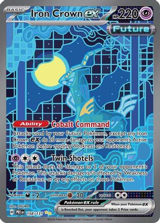 Iron Crown ex 158 - SV Prismatic Evolutions Pokemon - Single Cards