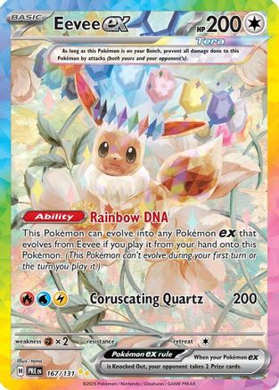 Eevee ex - 167/131 167 - SV Prismatic Evolutions Pokemon - Single Cards