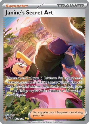 Janine's Secret Art - 173/131 173 - SV Prismatic Evolutions Pokemon - Single Cards