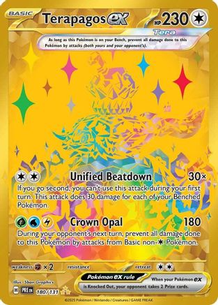 Terapagos ex - 180/131 180 - SV Prismatic Evolutions Pokemon - Single Cards