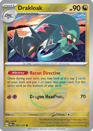 Drakloak (Poke Ball Pattern) 72 - SV Prismatic Evolutions Pokemon - Single Cards