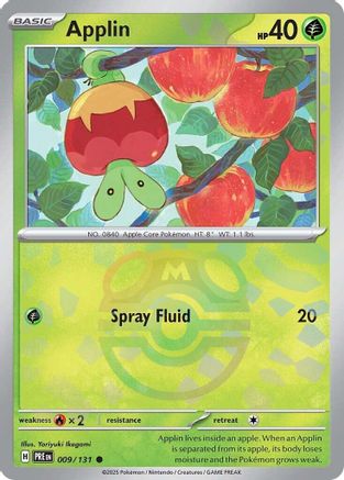 Applin (Master Ball Pattern) 9 - SV Prismatic Evolutions Pokemon - Single Cards