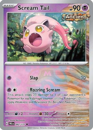 Scream Tail (Master Ball Pattern) 42 - SV Prismatic Evolutions Pokemon - Single Cards