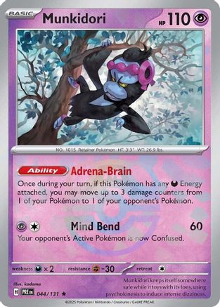 Munkidori (Master Ball Pattern) 44 - SV Prismatic Evolutions Pokemon - Single Cards