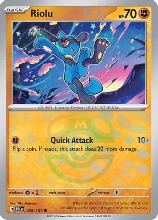 Riolu (Master Ball Pattern) 50 - SV Prismatic Evolutions Pokemon - Single Cards