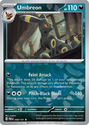 Umbreon (Master Ball Pattern) 59 - SV Prismatic Evolutions Pokemon - Single Cards