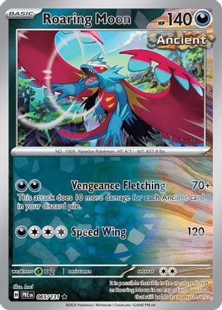 Roaring Moon (Master Ball Pattern) 65 - SV Prismatic Evolutions Pokemon - Single Cards