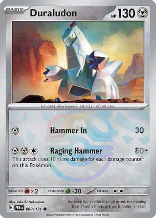 Duraludon (Master Ball Pattern) 69 - SV Prismatic Evolutions Pokemon - Single Cards