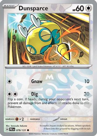 Dunsparce (Master Ball Pattern) 79 - SV Prismatic Evolutions Pokemon - Single Cards