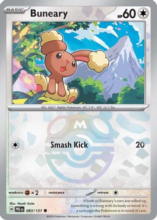 Buneary (Master Ball Pattern) 83 - SV Prismatic Evolutions Pokemon - Single Cards