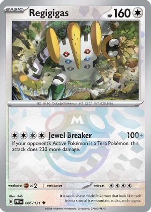 Regigigas (Master Ball Pattern) 86 - SV Prismatic Evolutions Pokemon - Single Cards